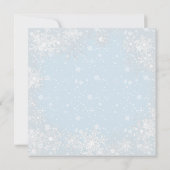 Herten Fawn Snowflake Boy Baby Shower Uitnodiginge Kaart (Achterkant)