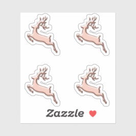 Herten Feestdagen Kerst Roos Wintergewei Sticker