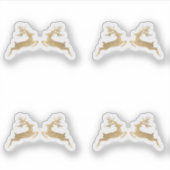 Herten Feestdagen Kerstenvelop Winter Sticker (Voorkant)