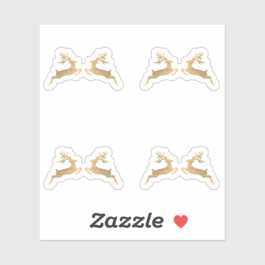 Herten Feestdagen Kerstenvelop Winter Sticker (Vel)