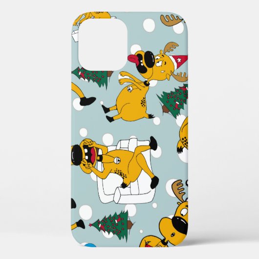 Herten feestelijk: Kerstmis patroon ontwerp Case-Mate iPhone Case (Achterkant)