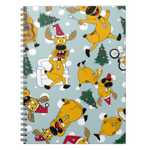Herten feestelijk: Kerstmis patroon ontwerp Notitieboek