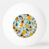 Herten feestelijk: Kerstmis patroon ontwerp Pingpongbal (Achterkant)