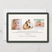 Herten Forest Mountain Geboorte Aankondiging (Achterkant)