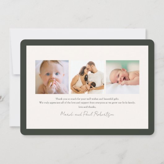 Herten Forest Mountain Geboorte Aankondiging (Achterkant)