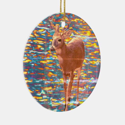 Herten Foto Kerst Ornament (Rechts)