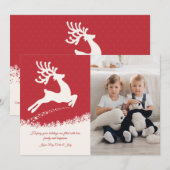 Herten Foto Kerstkaart (Voorkant / Achterkant)