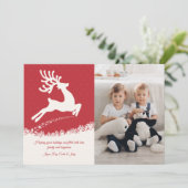 Herten Foto Kerstkaart (Staand voorkant)