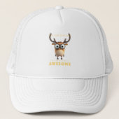 Herten Geconcentreerd Geweldige Leuk Schattig Grap Trucker Pet (Voorkant)