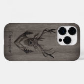 Herten - Gegraveerd hout - Gepersonaliseerde houte Case-Mate iPhone Case (Achterkant (horizontaal))
