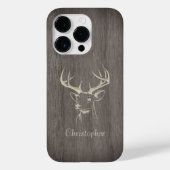 Herten - Gegraveerd hout - Gepersonaliseerde houte Case-Mate iPhone Case (Achterkant)