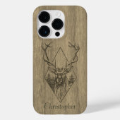 Herten - gegraveerd hout - houten Case-Mate iPhone case (Achterkant)