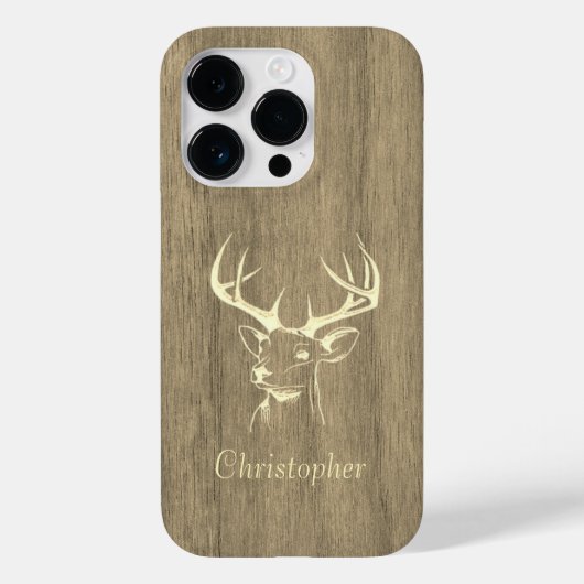 Herten - gegraveerd hout - houten Case-Mate iPhone case (Achterkant)