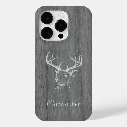 Herten - gegraveerd hout - houten Case-Mate iPhone case (Achterkant)