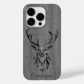 Herten - gegraveerd hout - houten Case-Mate iPhone case (Achterkant)