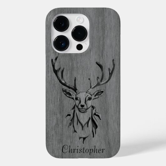 Herten - gegraveerd hout - houten Case-Mate iPhone case (Achterkant)