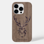 Herten - gegraveerd hout - houten Case-Mate iPhone case (Achterkant)