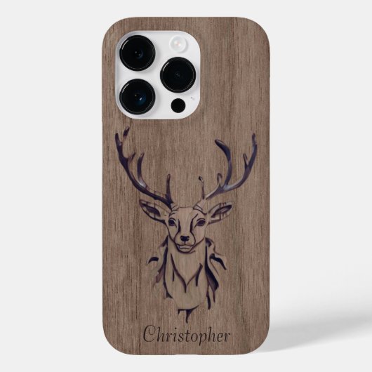 Herten - gegraveerd hout - houten Case-Mate iPhone case (Achterkant)