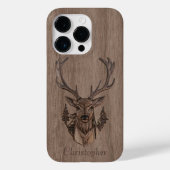 Herten - gegraveerd hout - houten Case-Mate iPhone case (Achterkant)