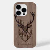 Herten - gegraveerd hout - houten Case-Mate iPhone case (Achterkant)