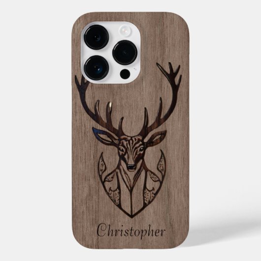 Herten - gegraveerd hout - houten Case-Mate iPhone case (Achterkant)