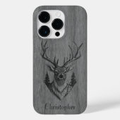 Herten - gegraveerd hout - houten Case-Mate iPhone case (Achterkant)