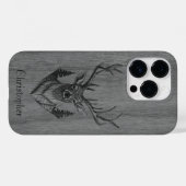 Herten - gegraveerd hout - houten Case-Mate iPhone case (Achterkant (horizontaal))