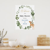 Herten genderneutraal baby shower welkomstbord poster (Keuken)