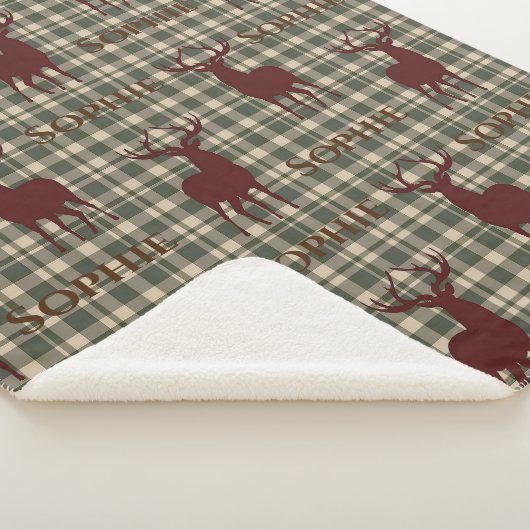 Herten gepersonaliseerde sherpa deken (3/4)