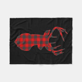 Herten geruite rood rendier bok kerst Kerstmis Fleece Deken (Voorkant (Horizontaal))