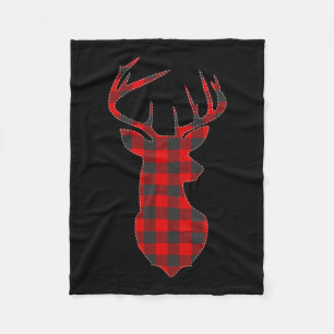 Herten geruite rood rendier bok kerst Kerstmis Fleece Deken