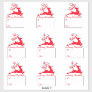 Herten geschenklabels sticker