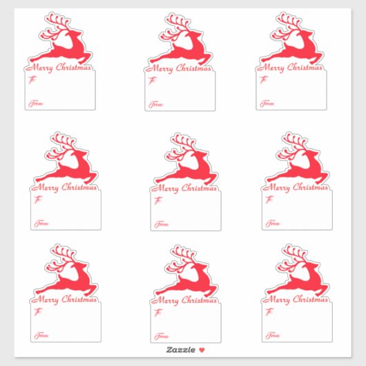 Herten geschenklabels sticker (Vel)