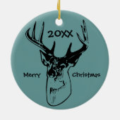 Herten gewei jager jacht kerst ornament (Achterkant)