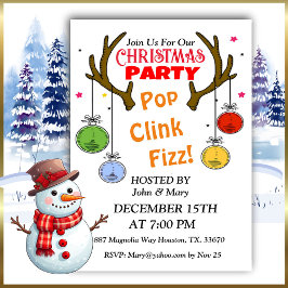 Herten gewei kerst uitnodiging