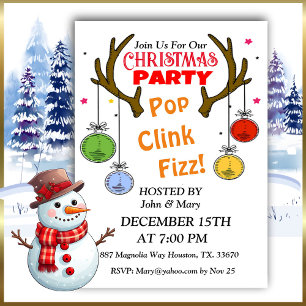 Herten gewei kerst uitnodiging