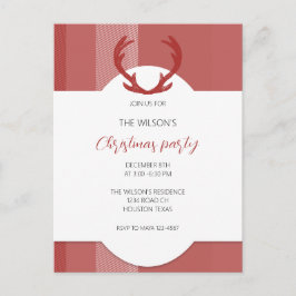 Herten gewei rustieke rode tartan briefkaart