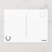 Herten gewei rustieke rode tartan patroon briefkaart (Achterkant)