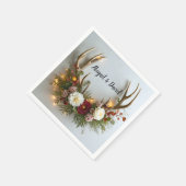 Herten Geweien Bruiloftsarrangement Servet (Hoek)