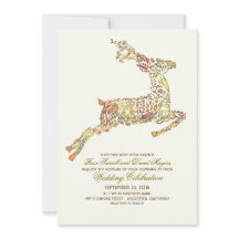 Herten Herfst Woodland huwelijksuitnodigingen