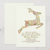 Herten Herfst Woodland huwelijksuitnodigingen Kaart (Voorkant / Achterkant)