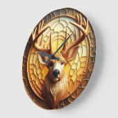 Herten hoofd close up grote klok (Hoek)