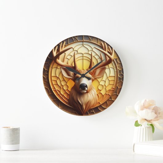 Herten hoofd close up grote klok (Huis)