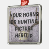 Herten Horns Jagen Custom Christmas Sjabloon Metalen Ornament (Links)