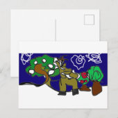 Herten houden van de winter briefkaart (Voorkant / Achterkant)