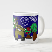 Herten houden van de winter grote koffiekop (Voorkant rechts)