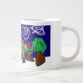 Herten houden van de winter grote koffiekop (Rechts)