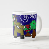 Herten houden van de winter grote koffiekop (Voorkant rechts)