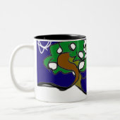 Herten houden van de winter tweekleurige koffiemok (Links)