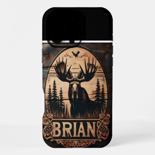 Herten houten bord van Brian iPhone Hoesje (Achterkant)